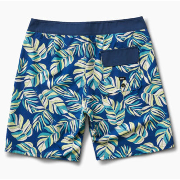 Reef Men's The Alonso Swim Board Shorts in Insigna Leaf Print Blue Size 30 NWT - Picture 3 of 3